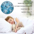 thumbnail image 6 of ZXCXRQFa Desk Clocks Blue Ocean Jellyfish Pattern Wooden Silent Non-Ticking 10 Inch Round Clocks Battery Operated Analog for Living Room Kitchen Bedroom Bathroom Office Home School Decor, 6 of 7