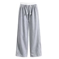 thumbnail image 4 of BOOMNY Girls Baggy Sweatpants Wide Leg Pants for Girl Trendy Patchwork Color Elastic Waist Athletic Jogger Pant With Pocket, 4 of 5