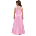 thumbnail image 2 of LiiYii Satin Junior Bridesmaid Dresses for Teen Girls Wide Shoulder Strap Slit Girl Formal Flower Dress Pink 12, 2 of 7