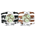 thumbnail image 1 of Verde marrón flor planta pintura Pulsera pareja de cuerdas de cuero Unbranded M, 1 of 3