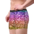 thumbnail image 2 of Uemuo Glitter Rainbow Pattern Men's Boxer Briefs,Trunk Anti-Chafing,Comfortable, Durable, and Stylish Underwear-Small, 2 of 9