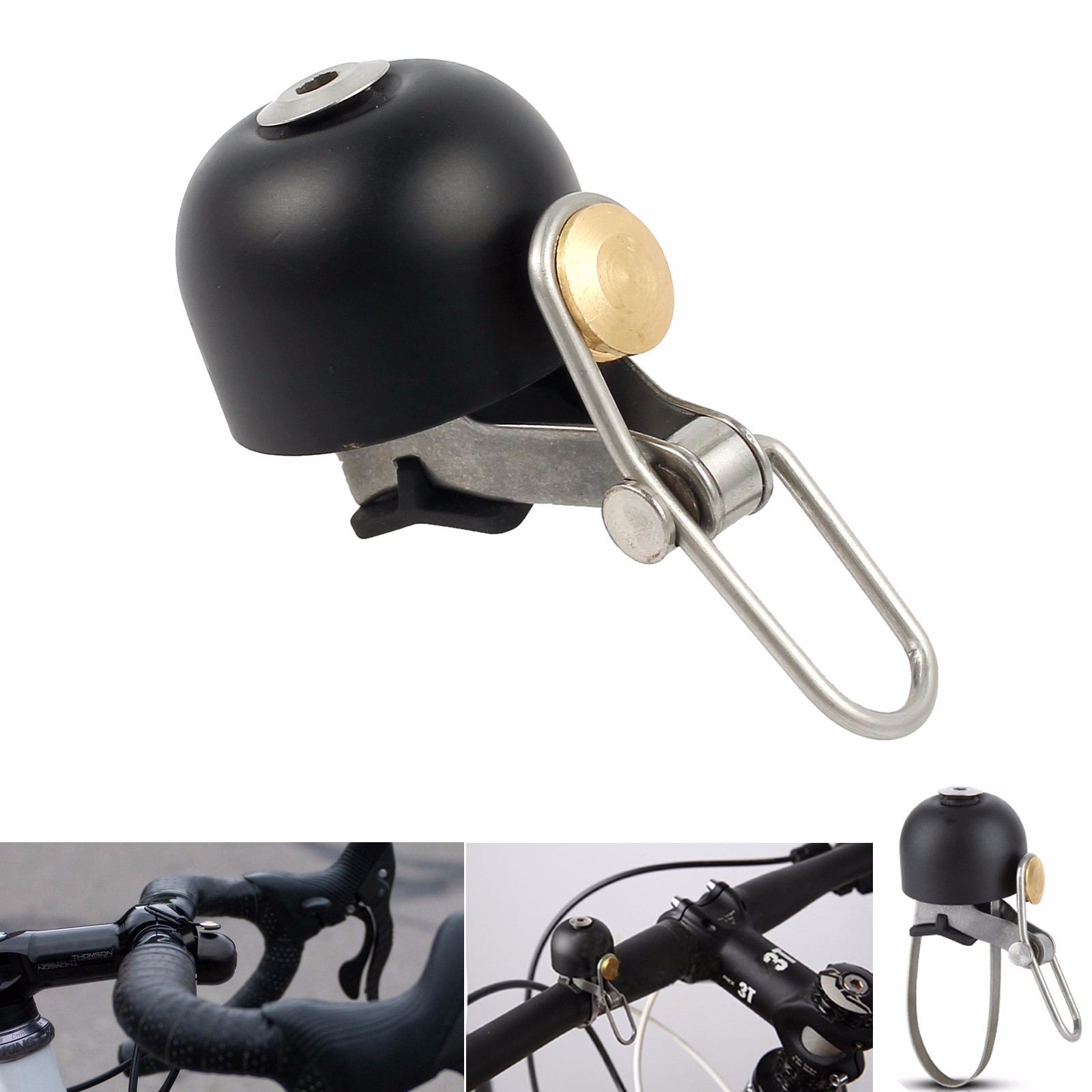 ESYNIC Bike Bicycle Handlebar Bell Bike Handlebar Stainless Steel