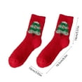 thumbnail image 3 of Cozy Warm Fuzzy Slipper Socks, Cute Holiday Christmas Tree/Santa /Reindeer Socks, Stretchy Socks for Male/Female(E), 3 of 6