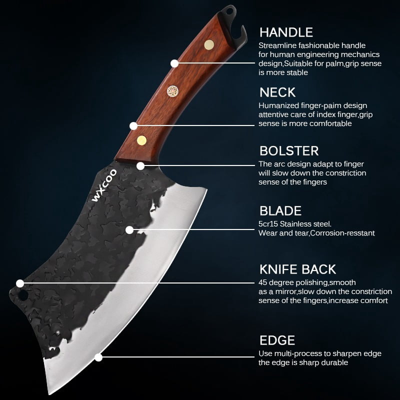 2PCS Stainless Stee Santoku Knife Unique Knives Beef Knife Sharp Chef Knife Boning Knife Utility Knife Multipurpose Knife Cutting Knife for Cooking Fish Meat Cleaver Sashimi Knife Gadgets for Kitchen