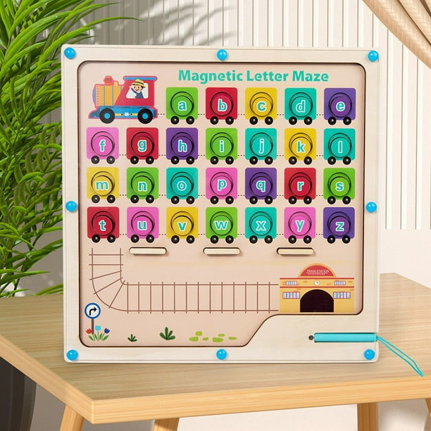 Laberinto Magnético De Madera Para Niños 3-6 Años - Juguete Montessori Colores Y Números
