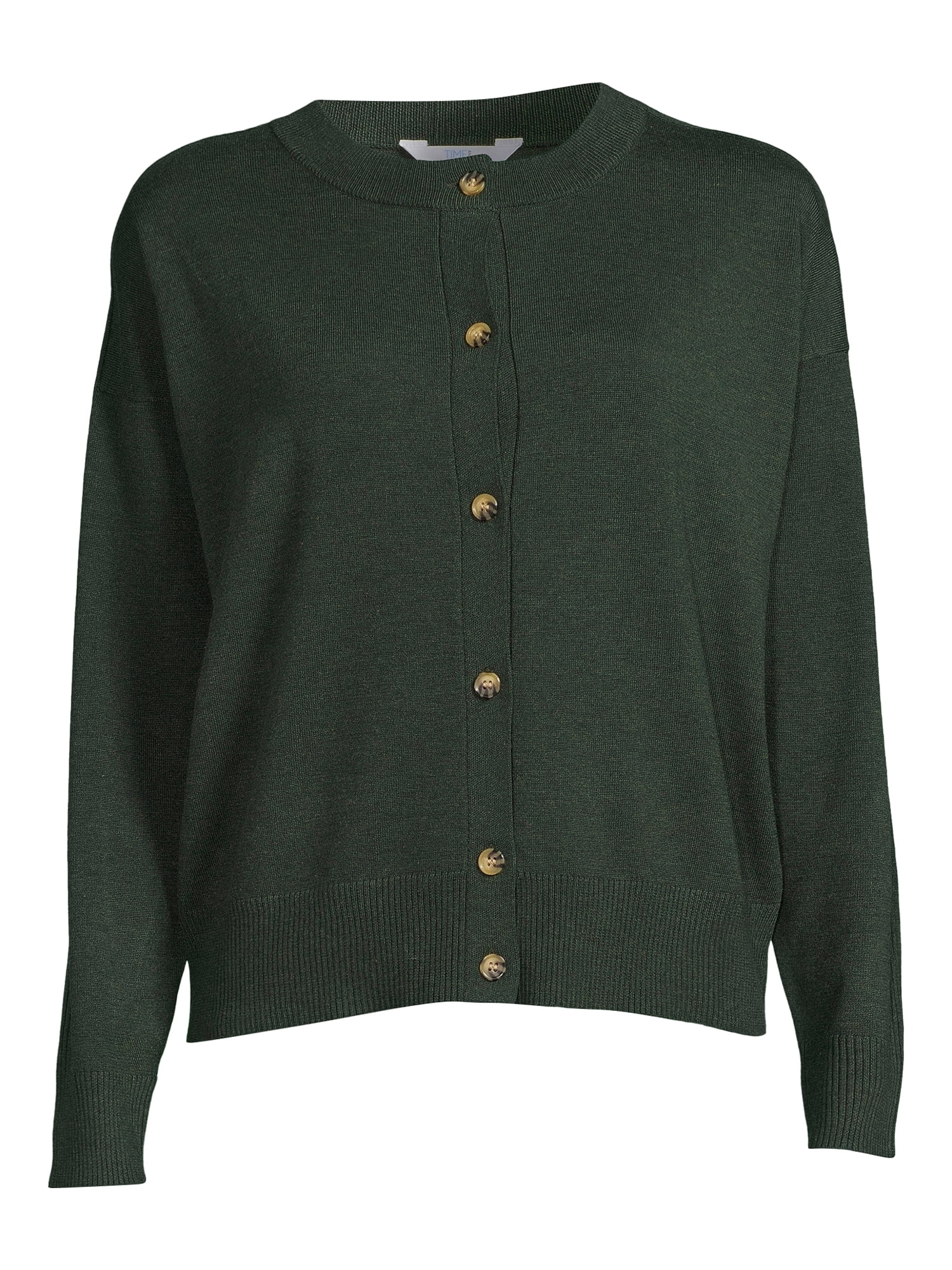 Time and Tru Women's Button Front Cardigan Sweater