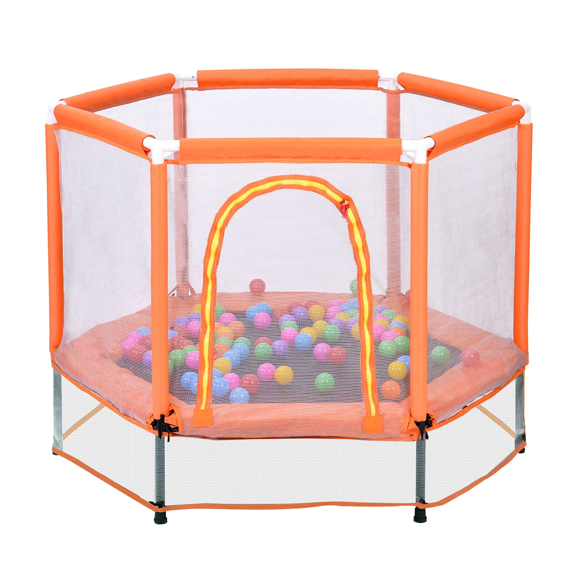 Musuos Children Trampoline with Safety Enclosure Net for Indoors and Outdoors