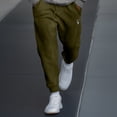 thumbnail image 3 of Dalix Astronaut Embroidery Washed Midweight Jogger Fleece Sweatpants Soft Lounge Pant Drawstring Waistband Pockets Mens in Olive S Small, 3 of 5