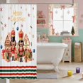 thumbnail image 3 of Manfei Ballerina Waterproof Shower Curtain 72Wx72L Christmas Bathroom Curtain, Turquoise White, 3 of 5