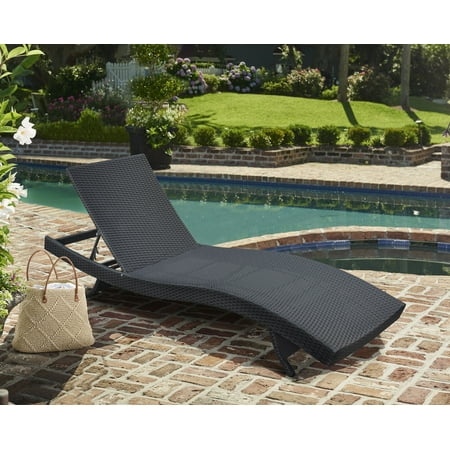 - Armen Living Cabana Outdoor Adjustable Wicker Chaise Lounge Chair