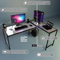 thumbnail image 4 of Escritorio Gamer Modelo Lb 160x118 Cm Forma L Grande Moderno Color Blanco / Gris Claro, 4 of 5