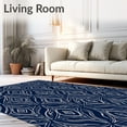 thumbnail image 2 of ODIKA 6'x9' Machine Washable Non-Slip Area Rug, Flowing Cascade Jewel Avant Garde High Traffic Rug with Pad, Blue, 556259, 2 of 8
