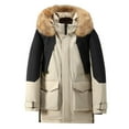 thumbnail image 2 of Lenago Winter Quilted Jackets For Men Warm Parka Jacket With Faux Fur Fleece Lining Thermal Winter Fashion Outerwear Joint Color Men'S Overcoat Quilted Thicken Puffer Jacket, 2 of 9