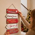 thumbnail image 4 of Christmas Wooden Arrow Sign Door Hanger, Santa's Workshop Reindeer Runway Elf Village Wall Hanging Plaque, Farmhouse Xmas Front Door Porch Wall Decor for Holiday Party Indoor Outdoor Home Decoration, 4 of 4