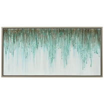 Empire Art Direct Green Frequency Textured Metallic Hand Painted Wall Art, 24" x 48" x 1.5", Ready to Hang