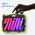 thumbnail image 2 of 3 Layer Case for iPad mini 6th Gen 8.3" 2021, for Kids Heavy Duty Protective Case with Screen Protector & Stylus Holder & 360 Rotating Stand and Hand/Shoulder Strap Cover for iPad mini 6, Green, 2 of 10