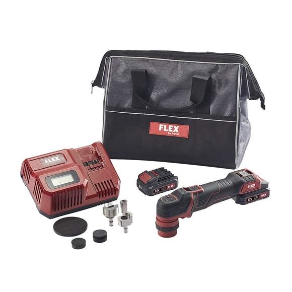 Set multipulidor inalámbrico FLEX PXE 80 12.0-EC 12 V con acceso.