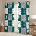 thumbnail image 2 of Feelyou Modern Golf Sport Black Out Curtains, Grey Green Patchwork Curtains Pack of 2 (42x63 Each), Teens Kids Boys Girls Bedroom Curtains, Blackout Curtains Home Decor, 2 of 6