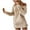 Khaki, variant on VSSSJ Women Long Sleeve Crew Neck Bodycon Ruched Dresses Casual Pullover Drawstring Tie Solid Color Short Mini Sweatshirt Dress Khaki L