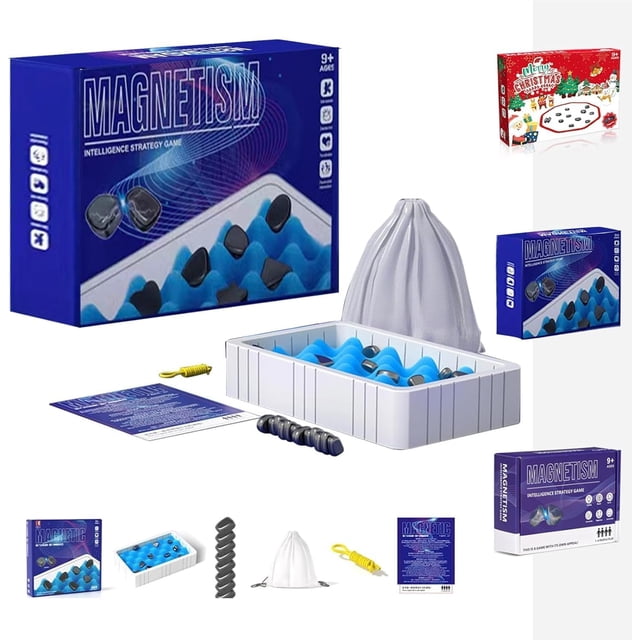 Juegos de Ajedrez Magnéticos, Juego Mesa Estrategia Magnética con Cuerda, Magnéticos Portátil, Estrategia, Magnetic Chess Game Set (C) C