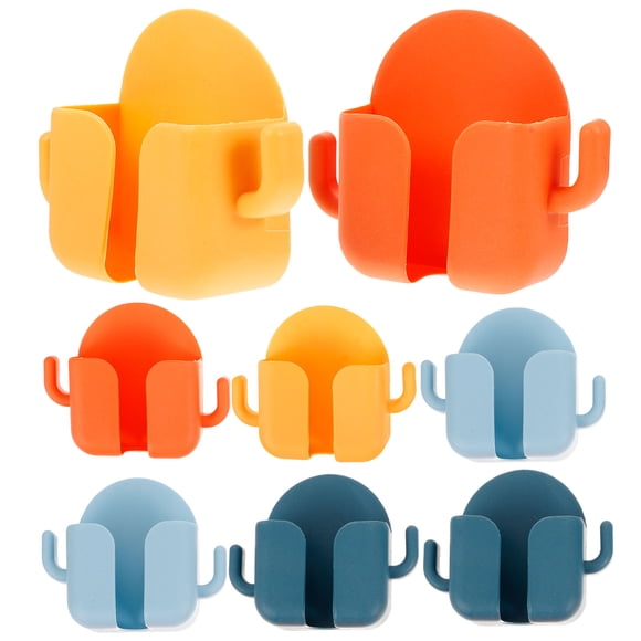 OULII 8Pcs Wall Mount Remote Controller Holder for Family and Friends in Assorted Color 5.1x3.3x1in