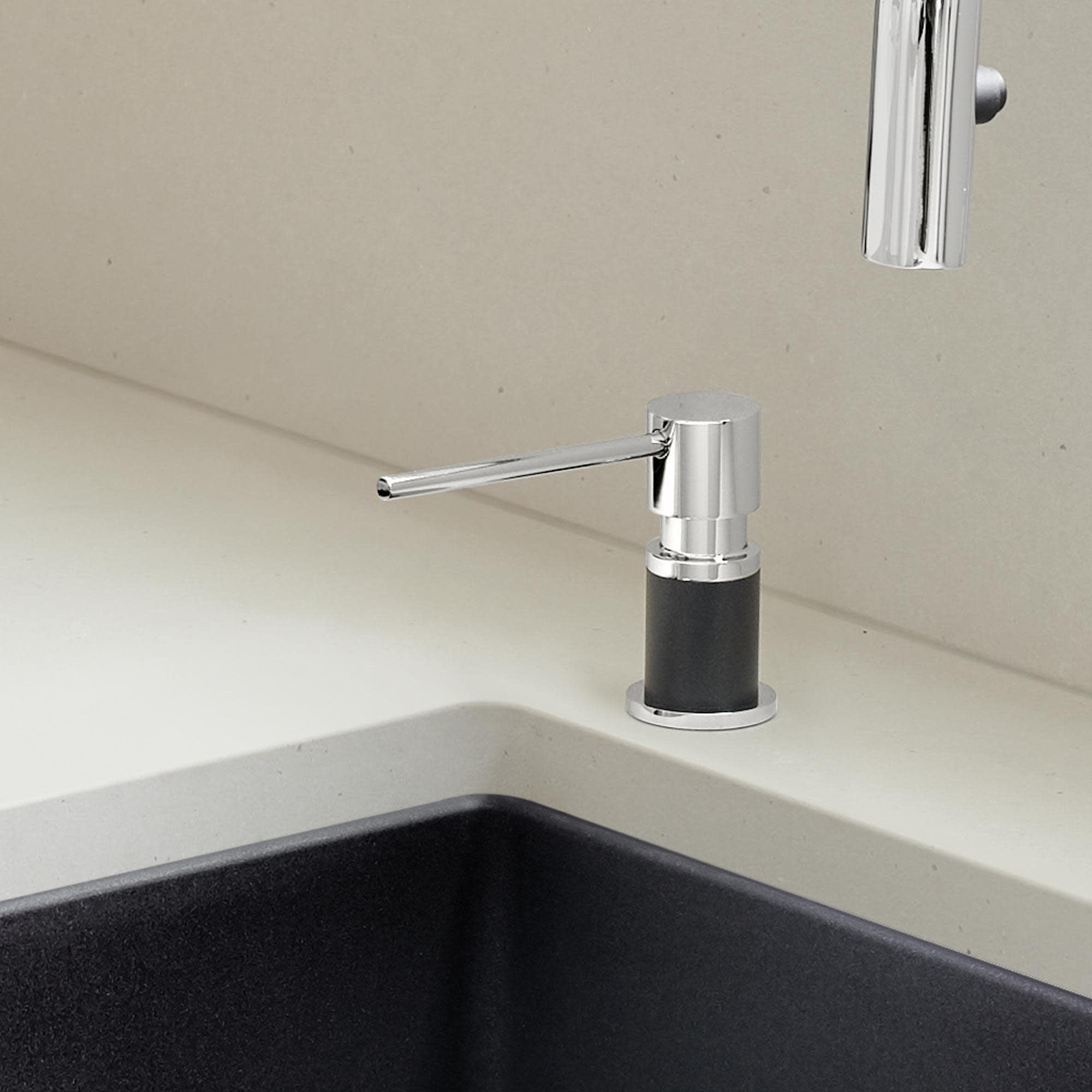 Blanco 402306 Lato Soap Dispenser, Chrome & Truffle