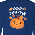 thumbnail image 4 of Inktastic Cute Little Pumpkin with Fall Leaves Long Sleeve Youth T-Shirt, 4 of 5