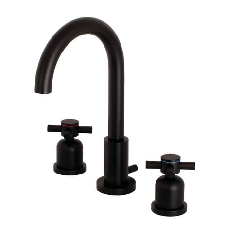 Kingston Brass FSC8920DX Robinet de Salle de Bain à Large Diffusion, 5-3/8 Pouces de Bec, Noir Mat