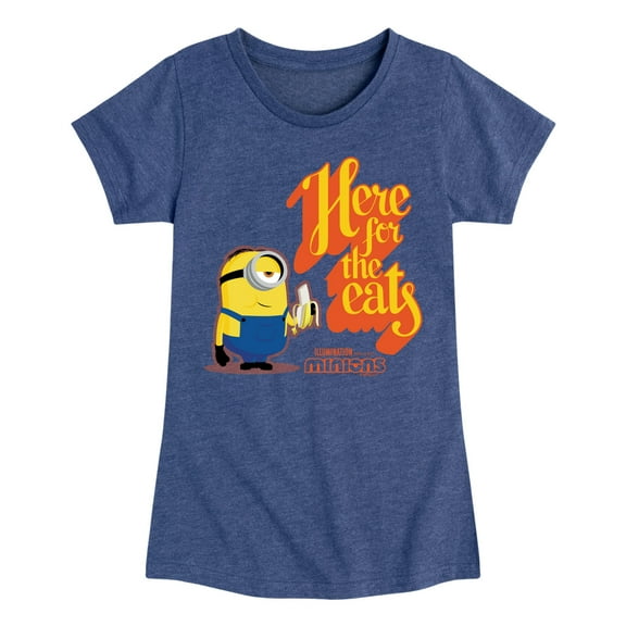 Despicable Me Minions - Only Here For The Eats - Toddler & Youth Girls Short Sleeve Graphic T-Shirt
