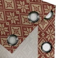 thumbnail image 4 of Ambesonne Snowflake Grommet Curtain, Bicolor Winter Design, 50" x 120", Ruby Beige, 4 of 6