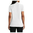thumbnail image 2 of Womens Stain-Release Cotton/Polyester Polo T-Shirt White 2X-Large, 2 of 6