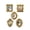 Gold, variant on CATPAN 5 Pcs 4inch Vintage Baroque White Resin Picture Frames, Assorted Shapes Mini Ornate Photo Frames for Home Tabletop Decor