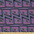 thumbnail image 2 of Ambesonne Retro Fabric by the Yard Microfiber, Design of 80's Style Cassette, 3 Yards, Fuchsia and Blue Violet, 2 of 2