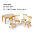 thumbnail image 4 of OUSITAID 1 Set Mini Chairs Models Furniture Ornament DIY Room Decor Prop Simple Accessory Landscape Adornment 1/12 Table Model for Layout White, 4 of 7