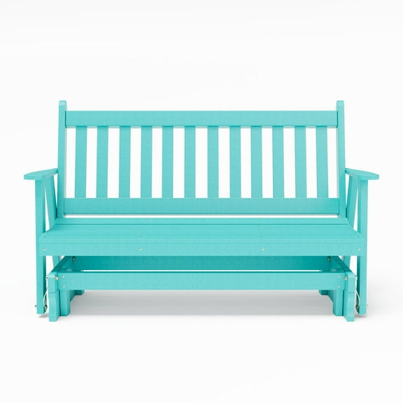 Keystone Amish Co. 4 Foot Franklin Poly Composite Porch Glider, Aruba