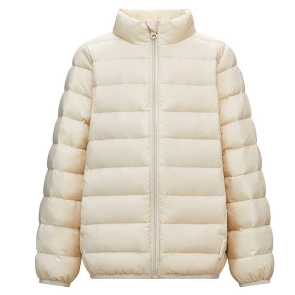 KAUOD Boys Girls Quilted Puffer Jackets Lightweight Soft Zip up Turtleneck down Coats Kids Winter Padded Warm Outwear