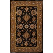 Angle View: Safavieh Traditions Masterpiece Hand-Tufted Silk Black/Gold Area Rug