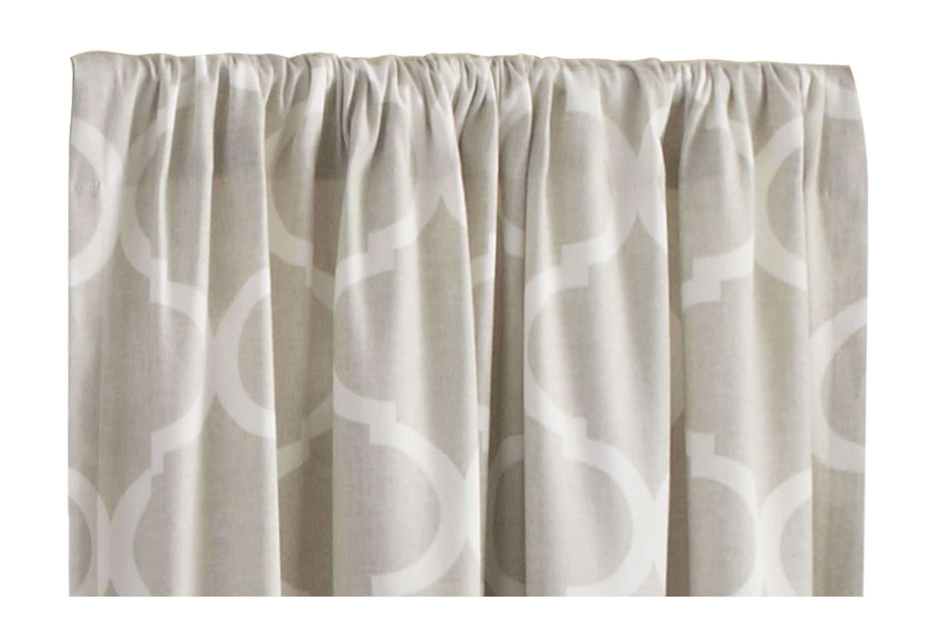Mainstays Canvas Ironwork Light Filtering Rod Pocket Single Curtain Panel, Beige, 50" x 84" - image 3 of 8