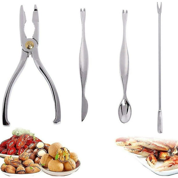 4 Piece Stainless Steel Seafood Tool Set Lobster Crab Cracker Stainless  Steel Crab Crab Clip Lobster 