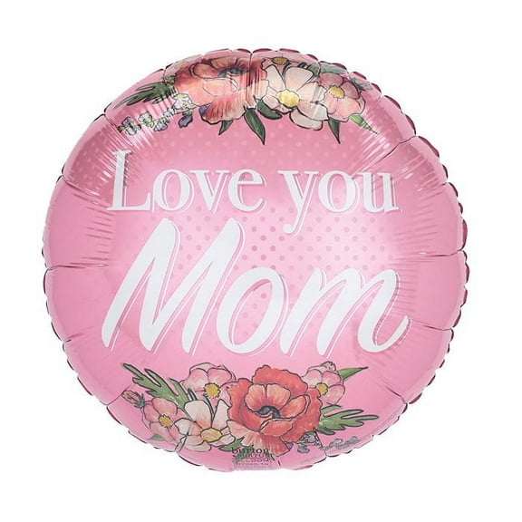 burton BURTON 17" Floral Flourish Love You Mom Foil Balloon