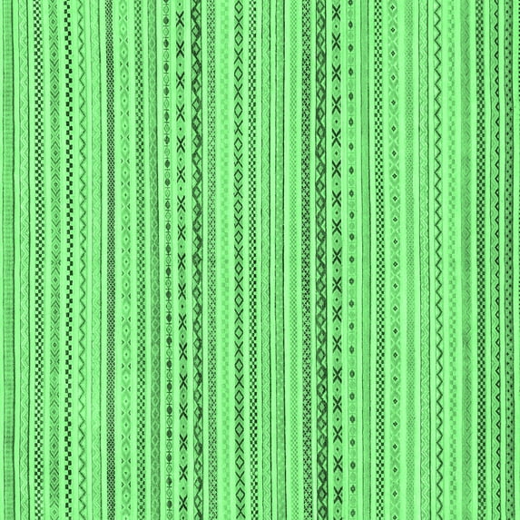 Ahgly Company Indoor Square Abstract Emerald Green Modern Area Rugs, 4' Square