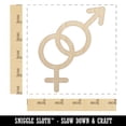 thumbnail image 2 of Interlocked Male and Female Sign Heterosexuality Gender Symbol Wood Shape Unfinished Piece Cutout Craft DIY Projects - 4.70 Inch Size - 1/8 Inch Thick, 2 of 7