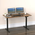 thumbnail image 4 of SHW 55 Inch Large Electric Height Adjustable Computer Standing Desk, Rustic Brown, 4 of 5