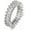A-Silver, variant on Stainless Steel Ring Emerald Cut Cubic Zirconia Eternity Ring Wedding Band for Women Men Size 6-12
