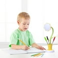thumbnail image 2 of Lámpara de escritorio para niños (amarilla), creativa, LED recargable, con protección ocular, sensor táctil, regulable, para mesita de noche y portalápices., 2 of 5