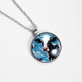 thumbnail image 4 of Cattle Elegant Glass Circular Pendant Women's Necklaces, 4 of 5