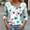 Fall tops for women 3/4 sleeve-Hot Pink, variant on 3/4 Sleeve Shirts for Women Plus Size Women's Fashion Casual Printed Button-Up Blouse T-Shirt Blouse Blue L