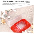 thumbnail image 2 of Veeki 4pcs Mini Portable Fish Tank Mini Plastic Containers Mini Turtles Plastic Terrarium Aquarium Decor Pet Fish Tank Snake Box Turtle Habitat Reptile Tortoise Tank Reptile Feeding Box-4074, 2 of 5