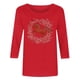 thumbnail image 5 of TaTaai Ladies 2026 New Year Graphic Print 3/4 Sleeve Blouse Round Neck Casual Top Holiday Celebration Festive Party Attire Gift, 5 of 5