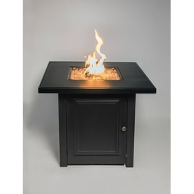 Auburn Dark Brown Woven Gas Fire Pit Table Walmart Com